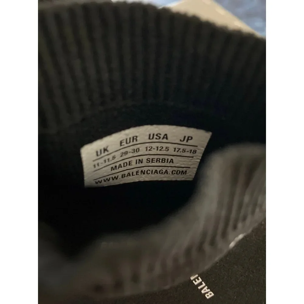 Balenciaga All Over Logo Sock Sneakers Kids EU 29-30/US 12-12.5 - Picture 8 of 10
